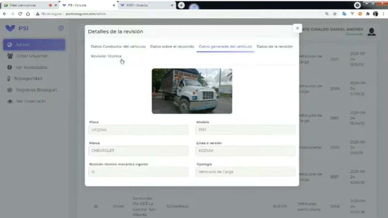 Dashboard de gestión vial UT Movilidad Segura