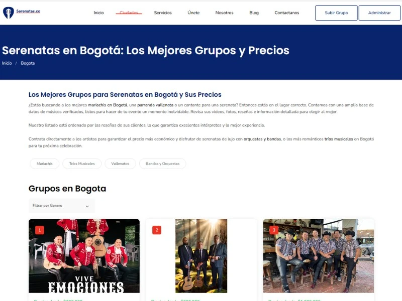 Situación antes del marketplace — Serenatas.co